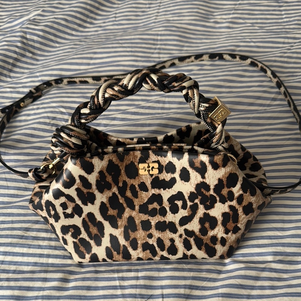 GANNI Leopard Print Handbag